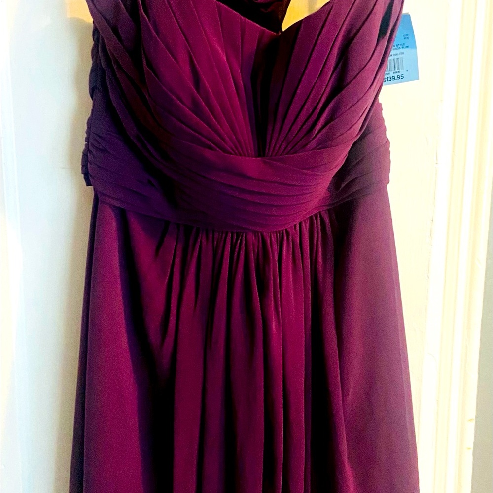 Halter cocktail dress by David’s Bridal